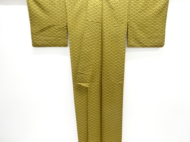  網目模様上代紬単衣着物